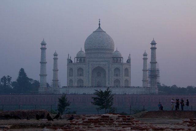 Taj Mahal Mehtab Bagh view Agra Dec 2015